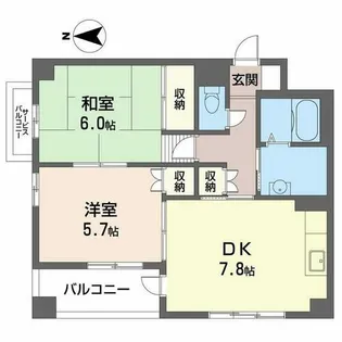 Viver Fuse【403号室】の間取り