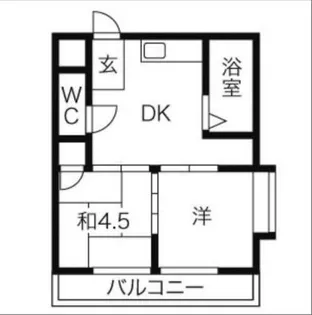 平出ハイツ【3階】の間取り
