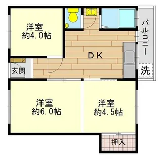 六甲マンション【4階】の間取り
