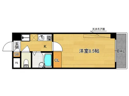 富士ラビット七条館【08号室】の間取り