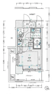 エスリード弁天町南【401号室】の間取り