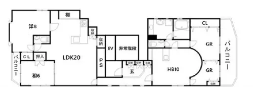 セイシェル神戸【10階】の間取り