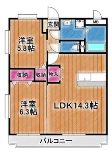 ユーミーU&P,ときわ【4階】の間取り