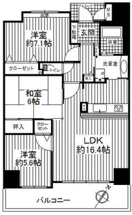 バンベール堺【13階】の間取り