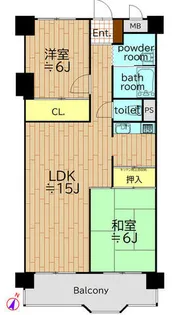 第2上社ハイツ【2階】の間取り