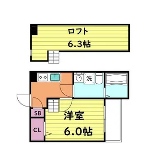 メゾンショコラE【1階】の間取り