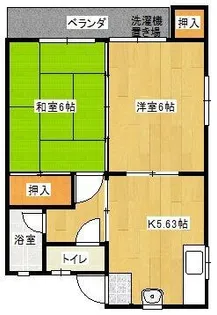 角コーポ【101号室】の間取り