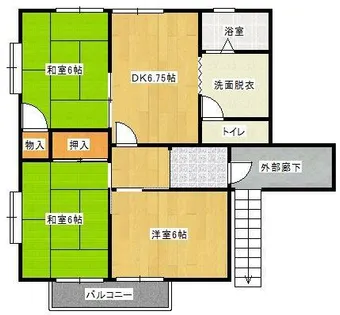 角ハイム【2階】の間取り