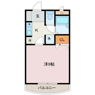 ハピネス赤熊【106号室】の間取り