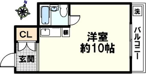 エトワール神戸【207号室】の間取り