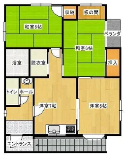 中原マンション【201号室】の間取り