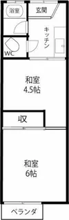 加美鞍作3丁目 アパート【1階】の間取り