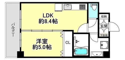 フォレスト蒲生【3階】の間取り