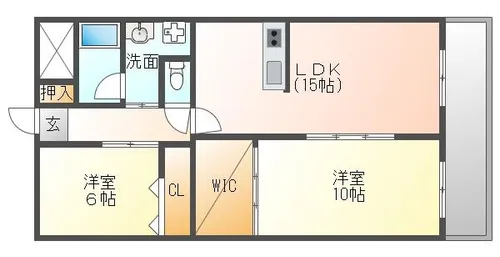 シャリエ日本橋高津【6階】の間取り