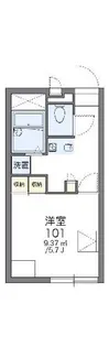 レオパレス空港西【2階】の間取り