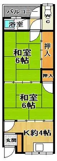 松田アパート【1階】の間取り