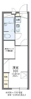 レオパレスエスプワール【203号室】の間取り