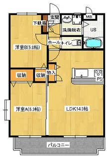 サンライズみやま【2階】の間取り
