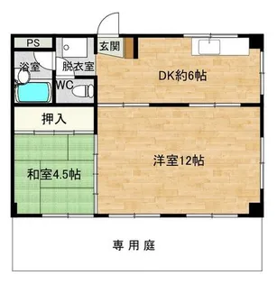 シティハイツやすもと【101号室】の間取り