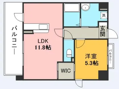 箱崎なつめビル【0701号室】の間取り