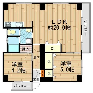 小川マンション【3階】の間取り