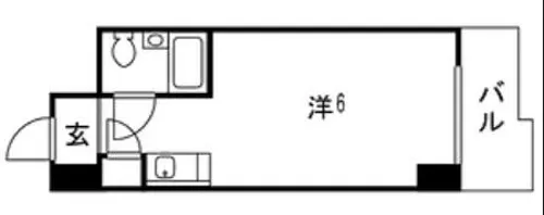 コスモプラザ三宮【5階】の間取り