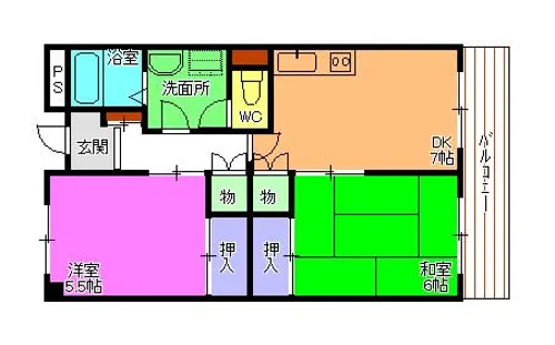 ヴェルメゾン【3階】の間取り