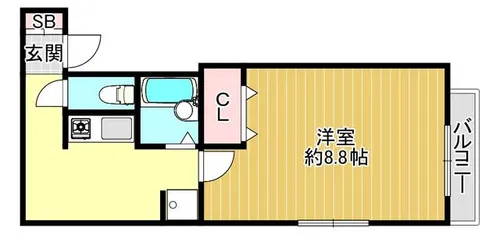 ブルーベル中山手【505号室】の間取り