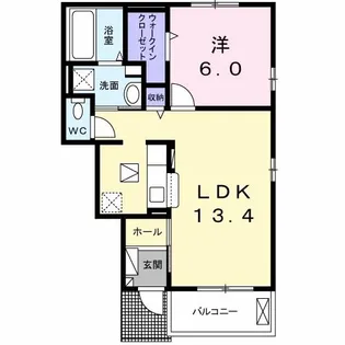リヴェール西脇【104号室】の間取り