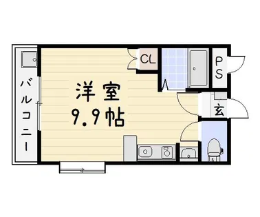 オリエンタル朝日ヶ丘【2階】の間取り