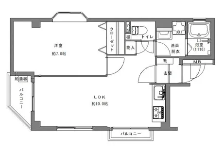 伊勢本ハイツ【2階】の間取り