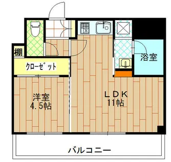エステート博多駅南ハウス【9階】の間取り