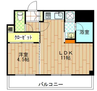エステート博多駅南ハウス【9階】の間取り