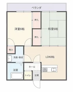 リバーサイド多の津【303号室】の間取り