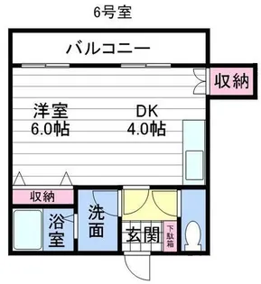 ドリームハウスⅠ【206号室】の間取り