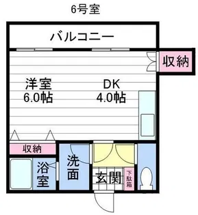 ドリームハウスⅠ【206号室】の間取り
