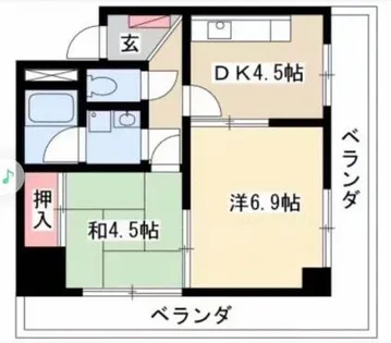 ネオハイツ大須【402号室】の間取り