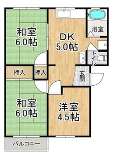有野台住宅【4階】の間取り