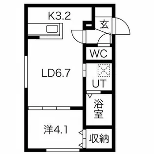 アルーア北大前【3階】の間取り