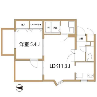 ウイングコート次郎丸【306号室】の間取り