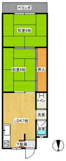 いかるがマンション【202号室】の間取り