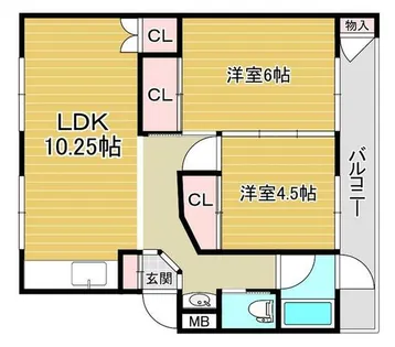 津久野台ファミリィーマンション【208号室】の間取り