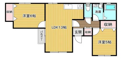 プロバンス赤坂【203号室】の間取り