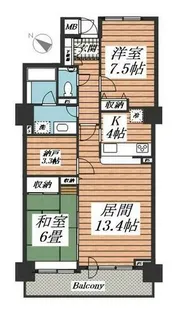 セザール旭ヶ丘【803号室】の間取り