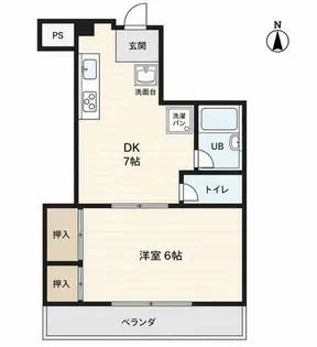 オーシャン姫里【2階】の間取り