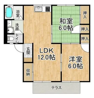 エクセレンス雅【1階】の間取り
