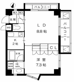 パルティーレ六甲【5階】の間取り