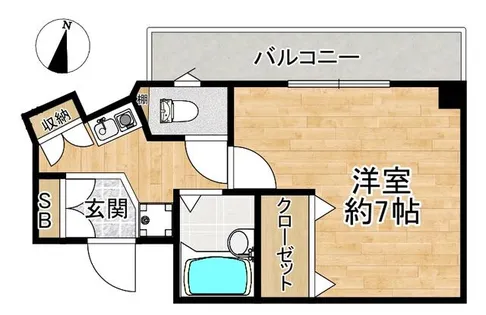 アベ・ニュー須磨【402号室】の間取り