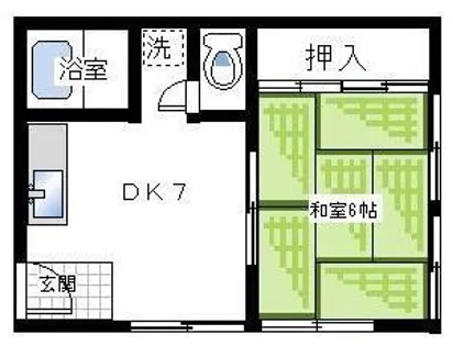 サンパレス池尻【101号室】の間取り