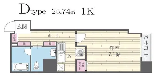 HF河原町二条レジデンス【0605号室】の間取り